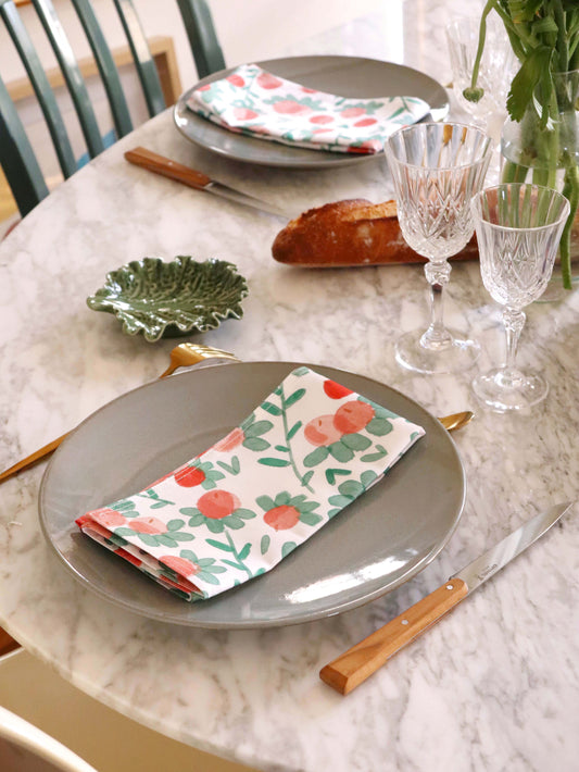 Serviettes de tables *Aubépines*. À l'unité.