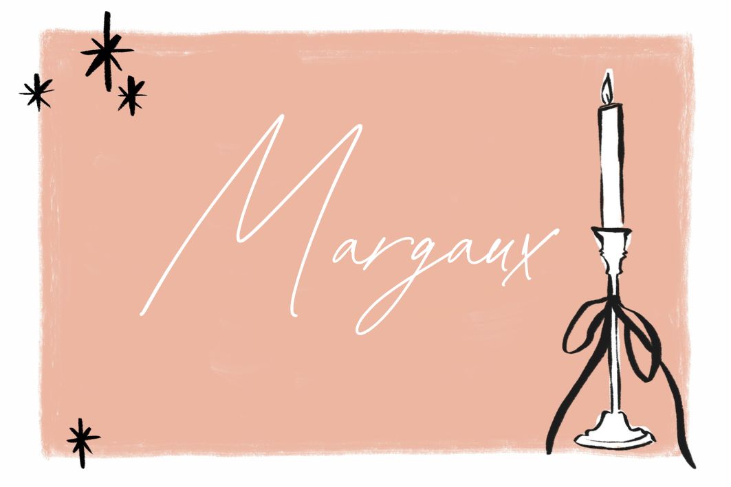 Menu et marque-places Champagne rose et noir.