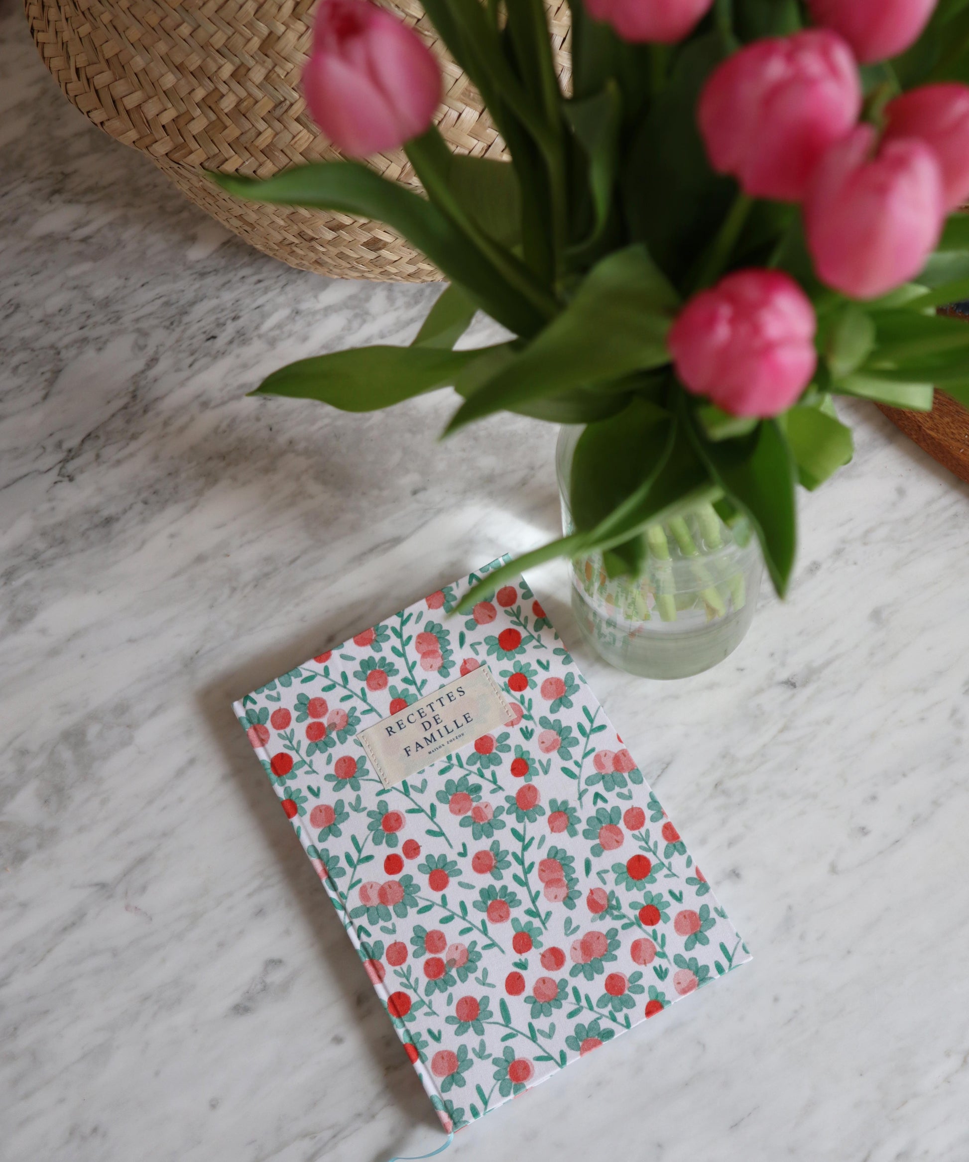 Carnet de recettes motif Aubépine