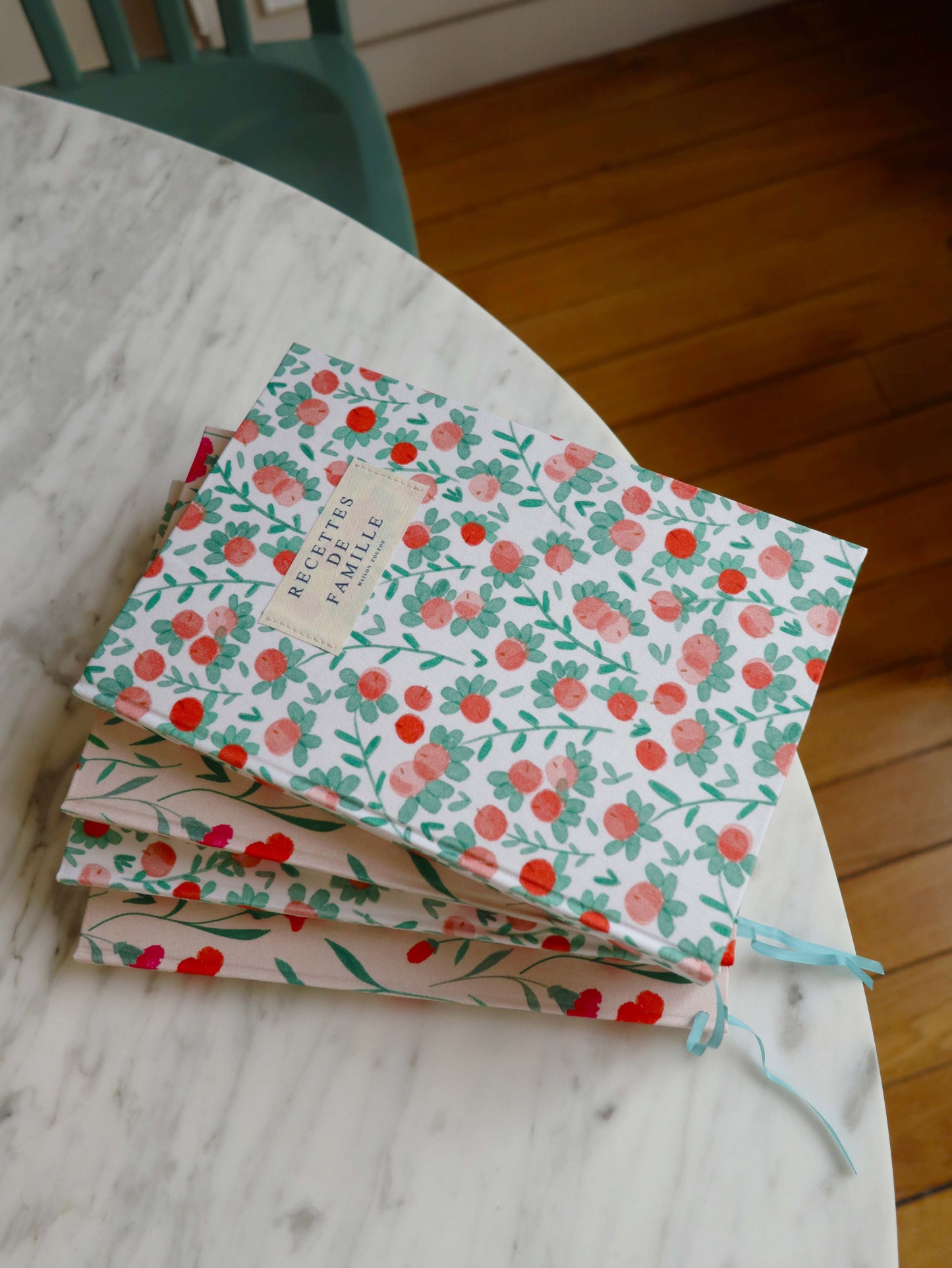 Carnet de recettes motif aubépine