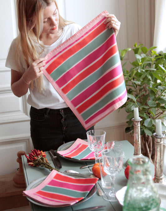 Serviettes de table *Rayures*. À l'unité.