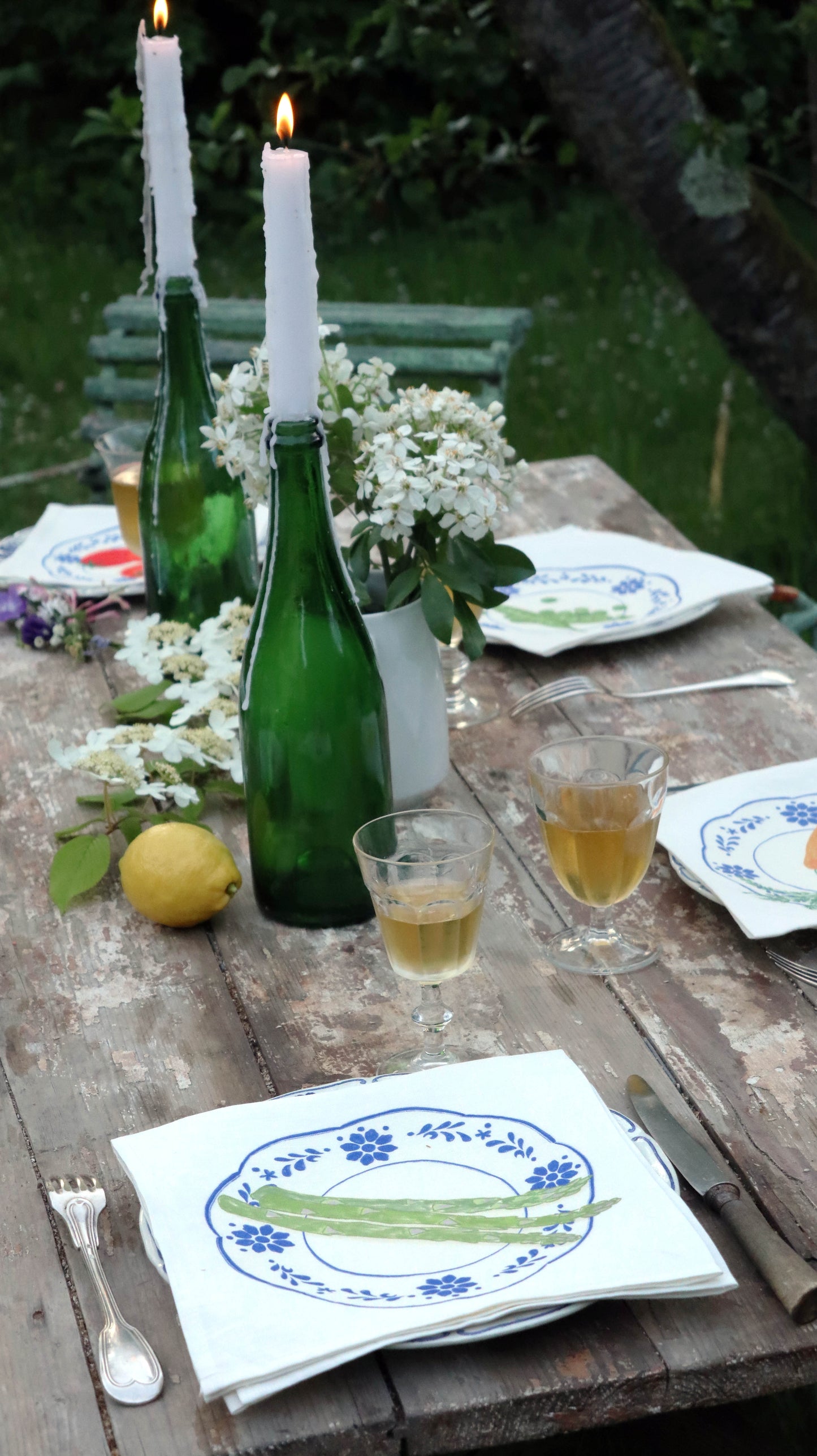 Serviettes *Légumes de printemps*. À l'unité