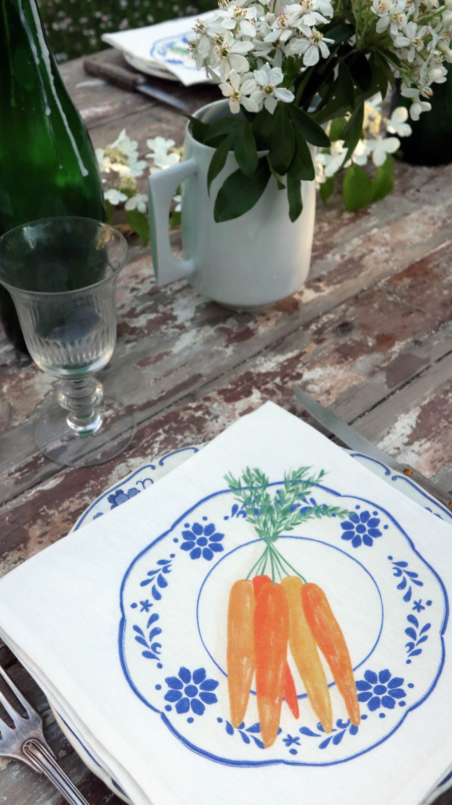 Serviettes *Légumes de printemps*. À l'unité