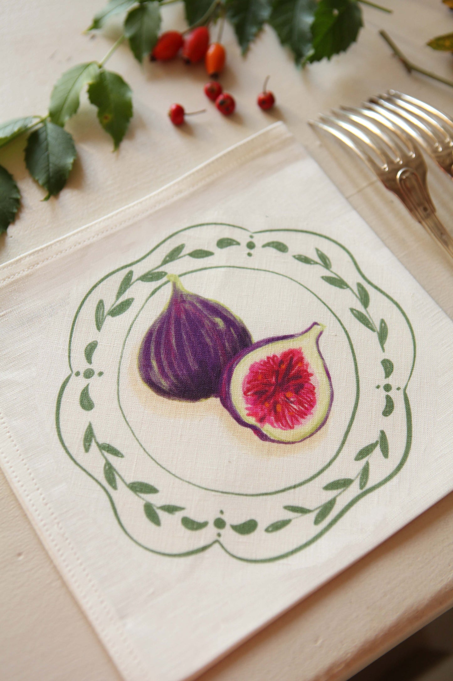 Napkins *Autumn vegetables*. Set of 6 pieces.