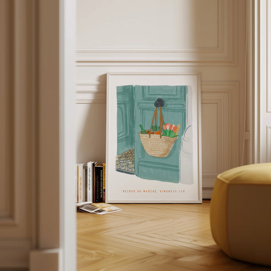 Illustration *Retour du marché*