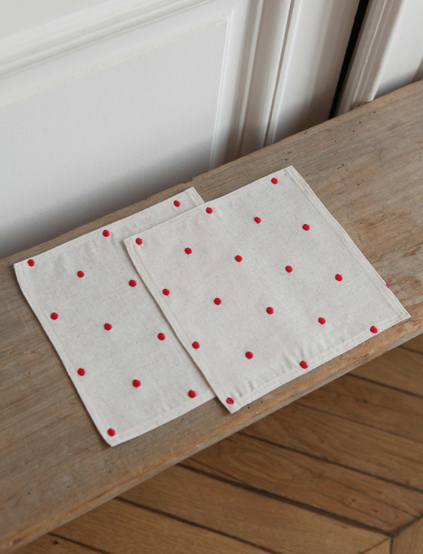 Serviettes cocktail *Polka dot*. édition limitée. Lot de 2 serviettes