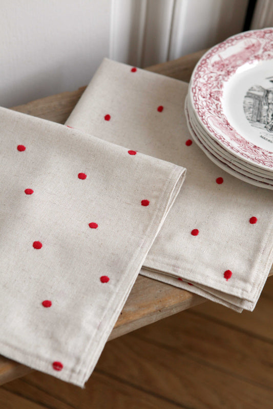 Serviettes de table *Polka dot*. édition limitée. Lot de 2 serviettes