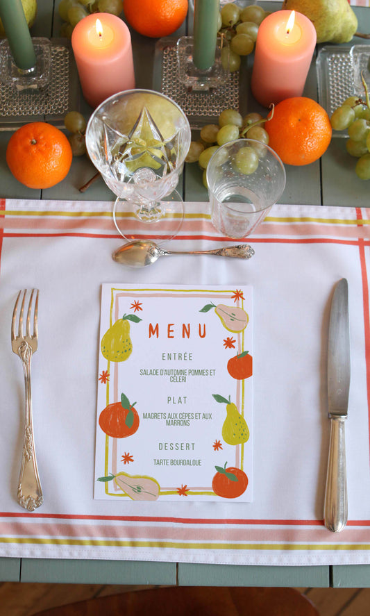 Menu Poires & Clémentines