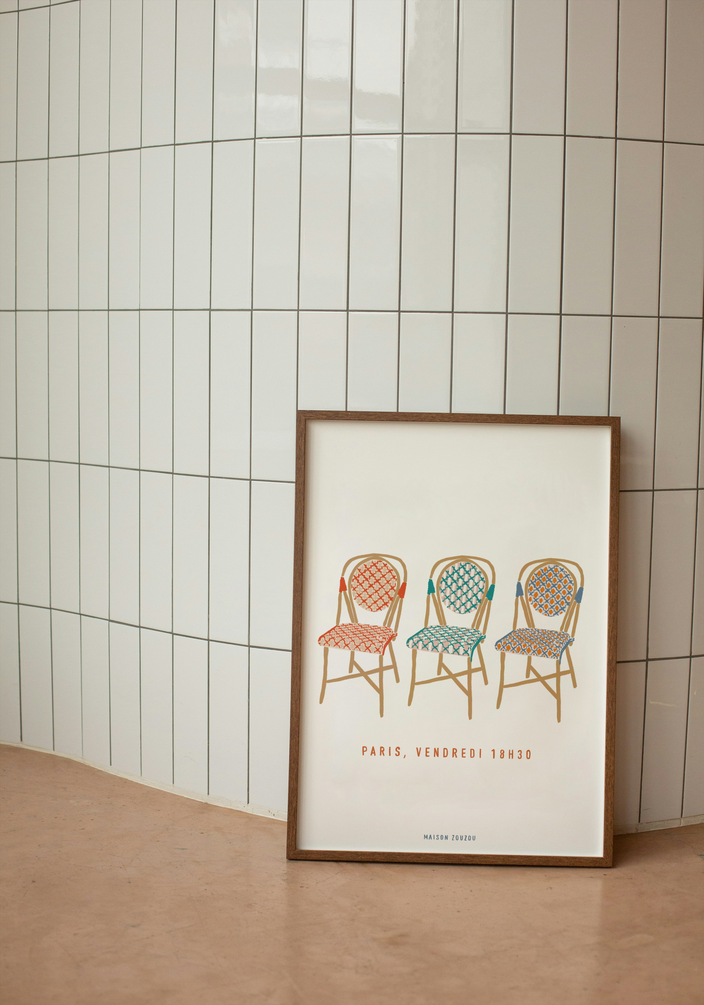 Illustration *Trio chaises bistrot*