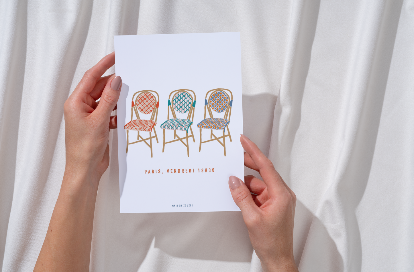 Illustration *Trio chaises bistrot*