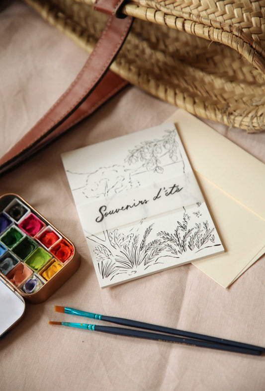 Collection de 6 cartes postales "Un été dans le Sud"